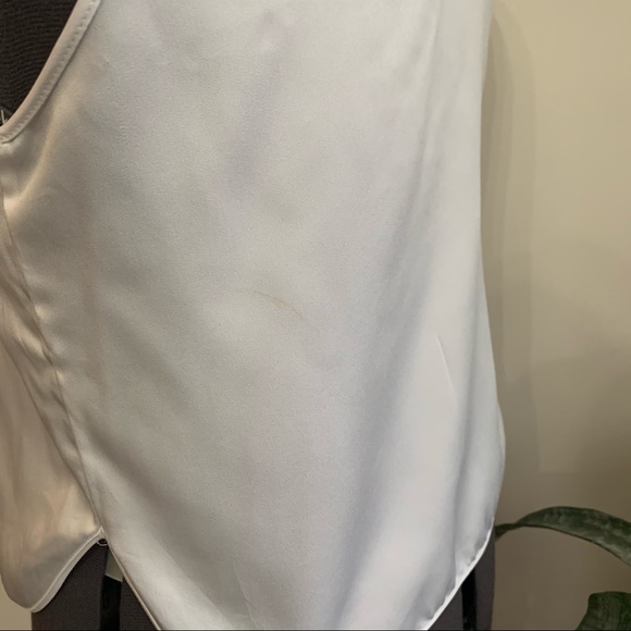 VTG Colombine white satin tank with lace and beads - Picture 5 of 6